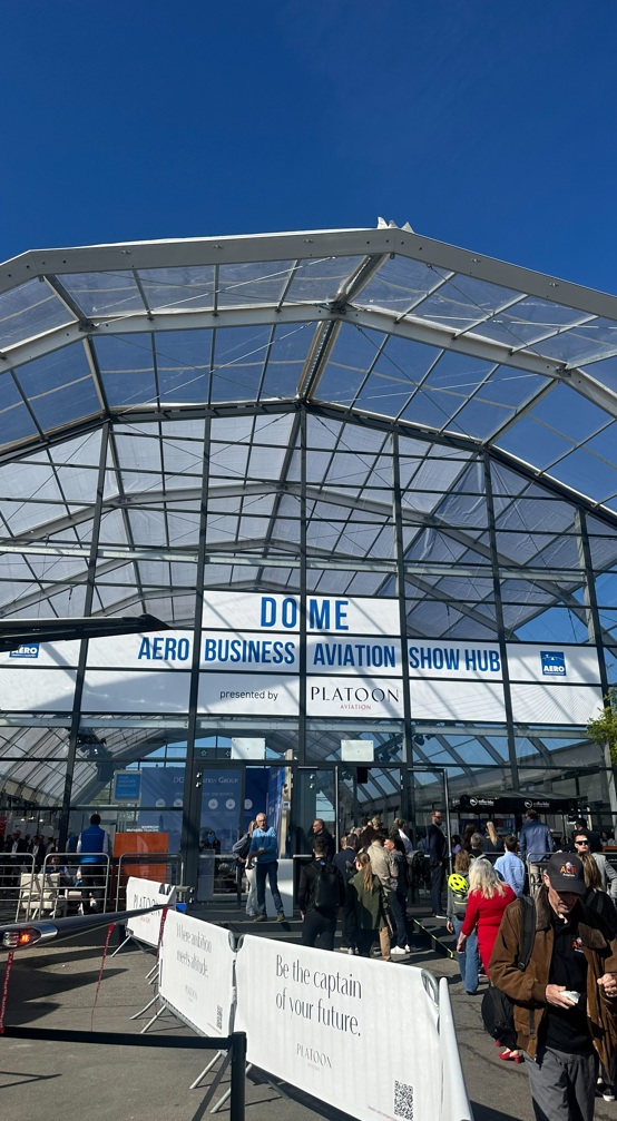 Company stand Jets&Helicopters at the AERO Friedrichshafen exhibition